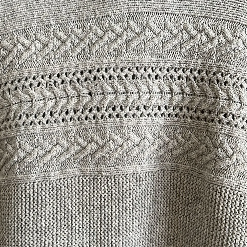 Gap Kids Gray Sweater Poncho With Faux Fur Trimmed Hoodie Size XL